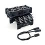 RC Cooling Fans Jrelecs Twin 30mm RC Car Motor Fan with Metal Heatsink 4068 4274 Brushless Motor Heatsink for 1/8 1/10 RC Car 40mm 42mm Brushless Motor (Black)