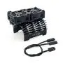 RC Cooling Fans Jrelecs Twin 30mm RC Car Motor Fan with Metal Heatsink 4068 4274 Brushless Motor Heatsink for 1/8 1/10 RC Car 40mm 42mm Brushless Motor (Black)