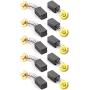 sourcing map Carbon Brush Electric Motor 13mmx7.5mmx6.5mm Drill 10 Pcs