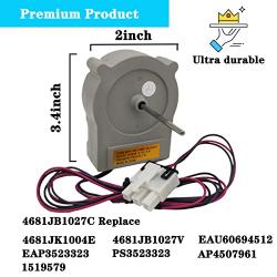 4681JB1027C Evaporator Fan Motor (OEM Original) Exact Fit for LG Kenmore Refrigerator - Replaces 4681JK1004E 4681JB1027V EAU60694512 EAP3523323 PS3523323 AP4507961, 15 Year Warranty