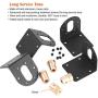 Rustark 4 Pcs 37mm Diameter DC Gear Motors Mounting Bracket Black Rust Resistance Gearbox Fixed Seat Gear Reduction Motor Holder with 4 Pcs 6mm Hex Coupling for Small Stepper Motors