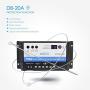 Temank Dual Battery Solar Charge Controller 20A 12V 24V Duo-Battery Solar Controller for RVs Caravans and Boats