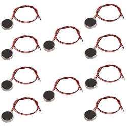 QMseller 10pcs Cell Phone Vibration Motors DC3V/0.1A 1.5V/0.05A 10x2.7mm Coin Mobile Phone Vibration Motor