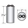 50 MFD uf Motor Run Round Capacitor 370 V VAC or 440 Volt 50 Micro Farad 2″ Wide