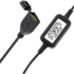 DEALPEAK DC 12V-24V to 5V Buck Converter Module USB Power Supply Port Socket Charger Cord Waterproof Universal for Motorcycle Car Phone GPS Charging
