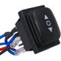 TWTADE Momentary Polarity Reverse Switch Waterproof DC 12V 10A Control Motor for Hoist, Crane, Linear Actuator 6 Pin 3 Position (ON)-Off-(ON) AC 110V-220V Rocker Toggle Switch With Wire KCD4-223-JT