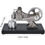 Omabeta Engine Model, Aluminum Material Educational Toy Durable Mini Motor Model Vivid for Physics or Mechanics Learning