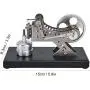 Omabeta Engine Model, Aluminum Material Educational Toy Durable Mini Motor Model Vivid for Physics or Mechanics Learning