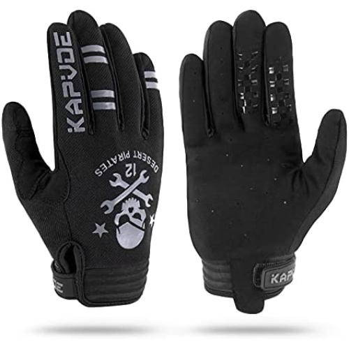 KAPVOE Cycling Gloves Workout Mountain Bike Motorcycle Exercise MTB Full Finger Men Women Kids