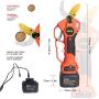 T TOVIA Professional Cordless Electric Pruning Shears, 25V Battery Powered Garden Tree Trimmer with Brushless Motor, 1 Lithium Battery, 40mm Cutting Diameter, LCD Power Display
