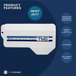 Five Oceans TMC Marine Heavy Duty Self-Parking Windshield Wiper Motor for Boats and RVs, 12-Volt 110-Degree Sweep, FO746