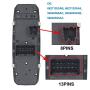 MOCW 68271203AB Left Driver Master Power Window Switch Fit for 2015-2016 Chrysler 200,for 2013-2016 Dodge Dart; for 2014-2016 Jeep Cherokee- No Auto