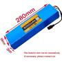 Jieoto 36V 8Ah E-Bike Battery 10S 3P 8000mAh Waterproof Li Battery Pack Electric Bicycle Rechargeable Battery with 2A Charger Fit for 300W-50W Ebike Motor