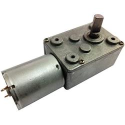 TSINY Reversible 12V Electrical DC Worm Gear Motor Low Speed 2 RPM for Drive Replacement Parts