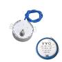 Homeswitch Metal TYC-50 Double Flat Shaft CW/CCW Undirectional Speed Reduction Synchronous Motor AC110V 4-5RMP Silver