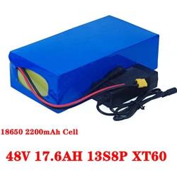 Wnicek 48V Lithium-ion Electric Bike Battery 8.8AH 11AH 13.2AH 15.4AH 17.6AH 19.8AH 22AH Large Capacity Lithium Battery Fit for 1000W 750W 500W 350W 250W 200W E-Bike Motor