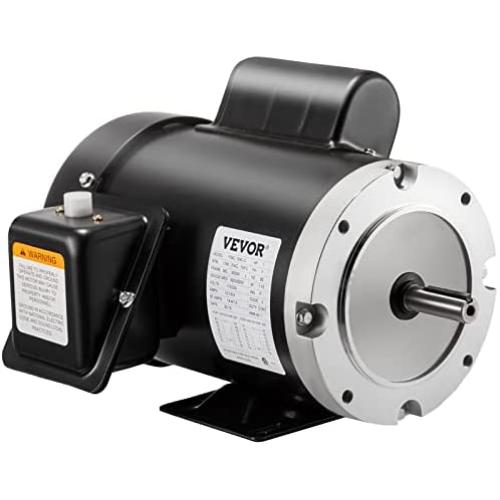 Mophorn 1 Hp Electric Motor 1725RPM 56C Frame Single Phase Industry AC Motor 11.2-5.6A 115V 230V Air Compressor Motor