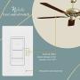 TOPGREENER Kalide Fan Speed Control Switch, 3-Speed Fan Wall Switch, Single Pole, 120VAC, 60Hz, 2.5A, Neutral Wire Not Required, TGFS3-W, White