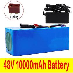 Wnicek 48V E-Bike Battery Pack 10000mAh 13S 3P Lithium-ion Battery for 250W 350W 500W 750W 1000W Motor for MTB Bicycles Electric Scooters Electric Tricycles with Charger
