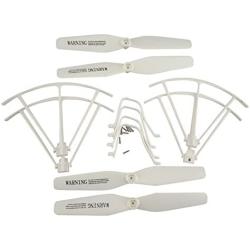 Upgraded Spare Parts Replacement for Syma X5UW X5UC RC Quadcopter Rc Helicopter Copter Toy Motor Main Blade Propellers Propeller Protectors Blades Frame Landing Skid with Screws Set (White)