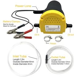 Oil Extractor Pump,12V 80w Marine Oil Change Pump,Diesel Fluid Scavenge Suction Pump for Boat, Car, Motorcycle