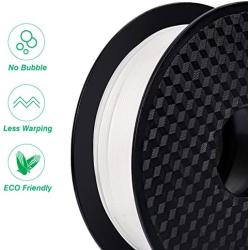 Kingroon PLA 3D Printer Filament, Dimensional Accuracy +/- 0.03 mm, 1 kg Spool(2.2lbs), 1.75 mm,White
