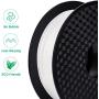 Kingroon PLA 3D Printer Filament, Dimensional Accuracy +/- 0.03 mm, 1 kg Spool(2.2lbs), 1.75 mm,White