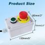 mxuteuk 300V Waterproof Motor On/Off Switch for Table Saw Safety Switch Power Tool Switch with Emergency Stop Push Button Switch, fits Table Saws, Dust Collectors and Other Electrical Equipment G017