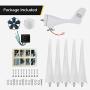 Dyna-Living Wind Turbine Generator Kit 500W DC 12V Wind Turbine Motor with Charge Controller 5 Blades Wind Power Machine for Home Garden Boat Marine Monitoring or Street Lighting (Not Included mast)