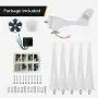 Dyna-Living 400W DC 12V Wind Turbine Generator 3 Blades & 5 Blades 500W DC 12V Wind Turbine Motor with Charge Controller for Home Marine Industrial Energy (Not Included Mast)