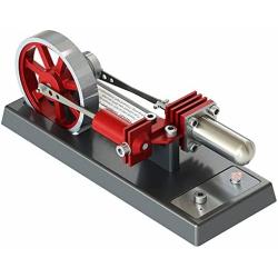 TAOLEI hot air Stirling Engine Motor Model electromagnetic Engine Model Pneumatic Engine steam Engine Model Educational Toy kit red, Yellow and Blue (H1)