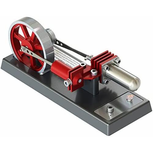 TAOLEI hot air Stirling Engine Motor Model electromagnetic Engine Model Pneumatic Engine steam Engine Model Educational Toy kit red, Yellow and Blue (H1)