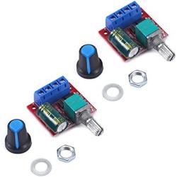 Teyleten Robot DC-DC 4.5V-35V 5A 90W PWM Motor Speed Controller Module DC 3V 6V 12V 24V 35V Adjustable Speed Controller For Controller Small LED Dimmer (2PCS)