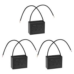 uxcell Ceiling Fan Capacitor CBB61 36uF 250V AC 2 Wires Metallized Polypropylene Film Capacitor 58x45x26mm for Electric Fan Pump Motor Generator 3Pcs