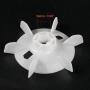 uxcell Motor Fan Blade 155mmx24mm Round Shape Bore White Engineering Plastic with 6 Vanes