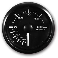 White Amber Digital 2 BAR Boost/Vacuum Gauge Kit Includes Pressure Sensor Waterproof Pin-Style Install