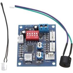 HiLetgo DC 12V 5A PWM PC CPU Fan Temperature Control Speed Controller Board Speed Controller Temperature Probe Buzzle