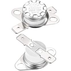 uxcell KSD301 Thermostat 160°C/320°F 10A Normally Closed N.C Adjust Snap Disc Temperature Switch for Microwave,Oven,Coffee Maker 2pcs