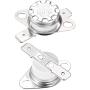 uxcell KSD301 Thermostat 160°C/320°F 10A Normally Closed N.C Adjust Snap Disc Temperature Switch for Microwave,Oven,Coffee Maker 2pcs