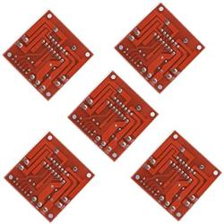 Kiro&Seeu 5PCS L298N Motor Drive Controller Board Module Dual H Bridge DC Stepper Motor Compatible with Ar-duino Electric Projects Smart Car UNO MEGA R3 Mega2560 (298N-MD-5pcs)