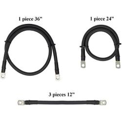 Aftermarket 1/0 Gauge Golf Cart Battery Cables Fits EZGO RXV Golf Carts - Cables 5 Piece Set