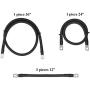 Aftermarket 1/0 Gauge Golf Cart Battery Cables Fits EZGO RXV Golf Carts - Cables 5 Piece Set