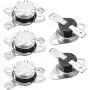 uxcell KSD301 Thermostat 115°C/239°F 10A Normally Closed N.C Adjust Snap Disc Temperature Switch 5pcs