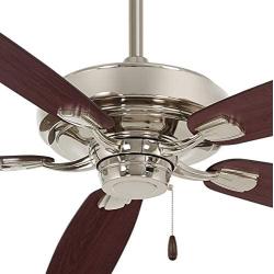 Minka-Aire F551-PN Watt 60 Inch Energy Star Rated Ceiling Fan with DC Motor and 4 Speed Pull Chain in Polished Nickel Finish