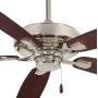 Minka-Aire F551-PN Watt 60 Inch Energy Star Rated Ceiling Fan with DC Motor and 4 Speed Pull Chain in Polished Nickel Finish