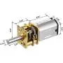 uxcell Micro Speed Reduction Motor DC 6V 50RPM with Full Metal Gearbox 0.18A Electric Gear Box Motor with 2 Terminals for DIY RC