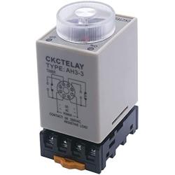 TWTADE Timer Relay DC 12V 8 Pins AH3-3 0-60s Delay Relay with Base I-049