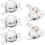 uxcell KSD301 Thermostat 165°C/329°F 10A Normal Closed N.C Adjust Snap Disc Temperature Switch for Microwave,Oven,Coffee Maker 5pcs