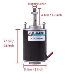 BBT 12V 30W High Speed Permanent Micro DC Magnet Motor,30dB Low Noise Reversible Electric Gear Motor for DIY Generator (DC 12V 3000RPM)