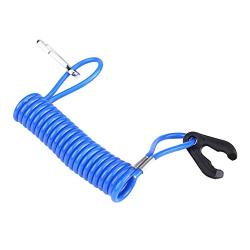 Engine Stop Switch Lanyard,2 pcs Outboard Engine Ignition Emergency Kill Stop Switch Safety Tether Lanyard for Outboard Engine Motor Kill Switch 12V Kill Switch Blau